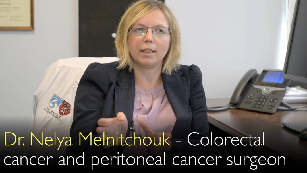 Dr. Nelya Melnitchouk. Kolorektalcancer. Kirurgi för HIPEC (hyperterm intraperitoneal kemoterapi) och EPIC (tidig postoperativ intraperitoneal kemoterapi). Biografi. 0