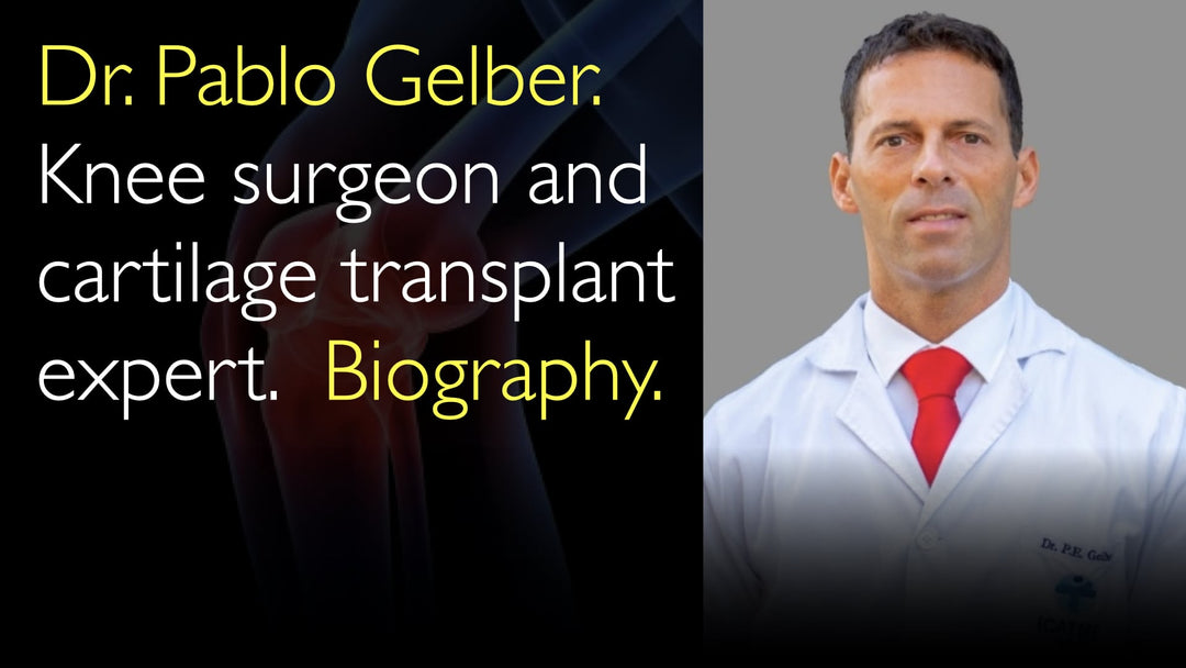 Dr. Pablo Gelber. Knäkirurg och specialist inom brosktransplantation. Biografi. 0