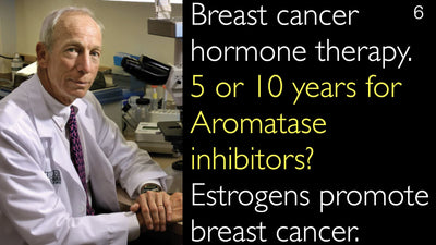 Hormonbehandling vid bröstcancer 
 Behandling med aromatashämmare: 5 eller 10 år? Östrogener stimulerar tillväxten av bröstcancer.