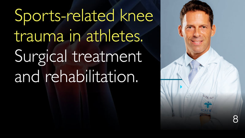 Sports-related knee trauma in athletes. Surgical treatment and rehabilitation. 8
